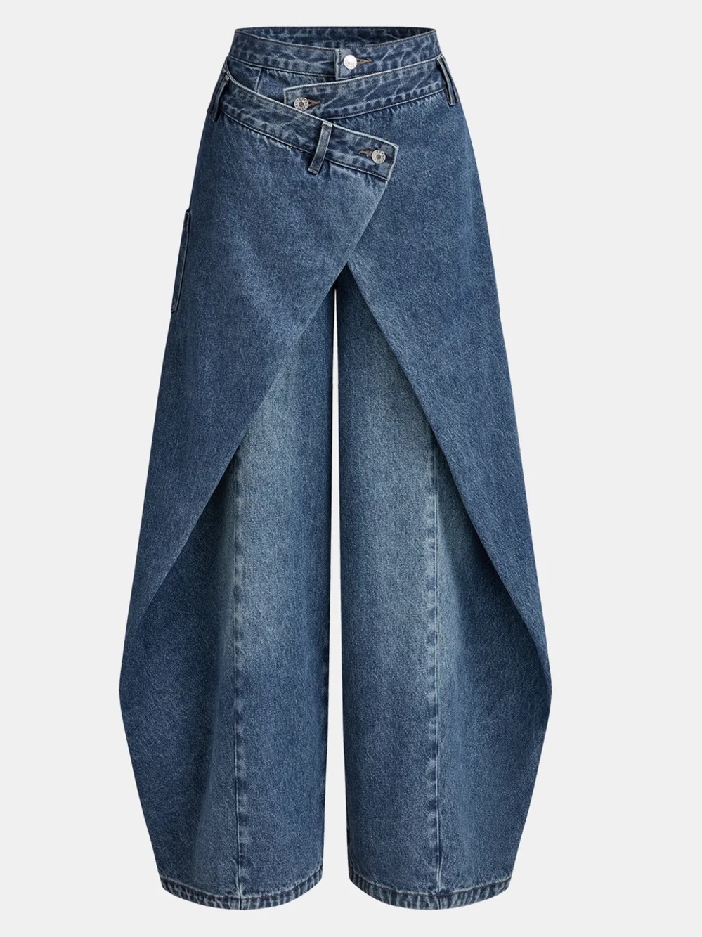 Commense Cross-Front Wide-Leg Jeans 
Size XS NWT 💙
